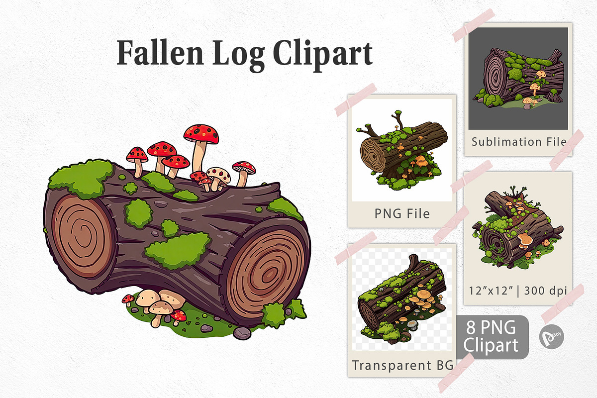 Fallen Log Clipart, a Graphic by Artnoy (Photo 1 of 5)