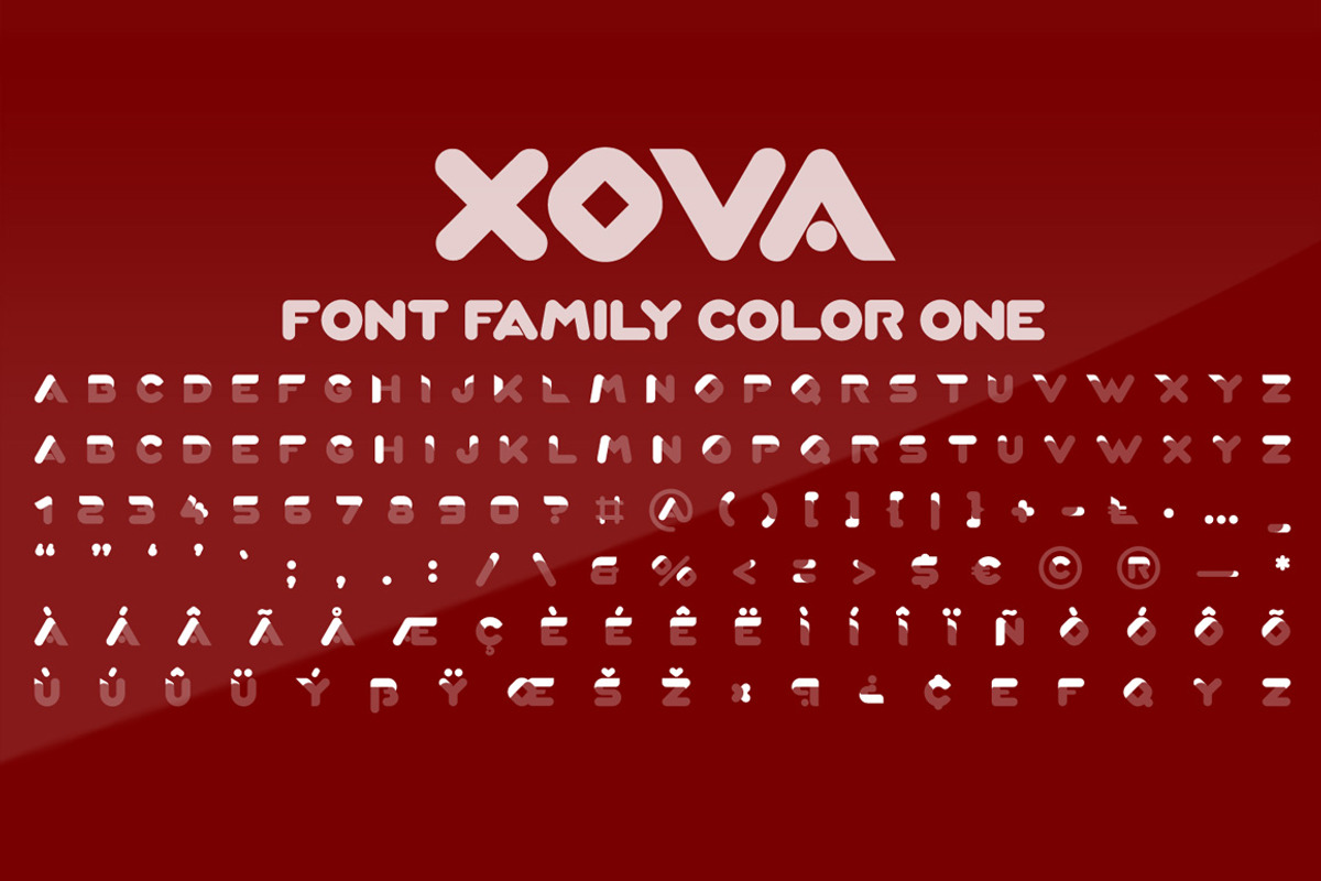 XOVA Layered Font Family preview 5