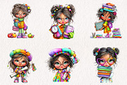 Whimsical Cute Teacher Clipart, a Seasonal Illustration by CreationArt (Thumbnail 3 of 7)