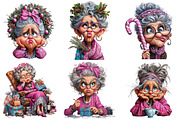 Crazy Old Lady Christmas Sublimation, an Illustration by Craft Nest (Thumbnail 3 of 9)