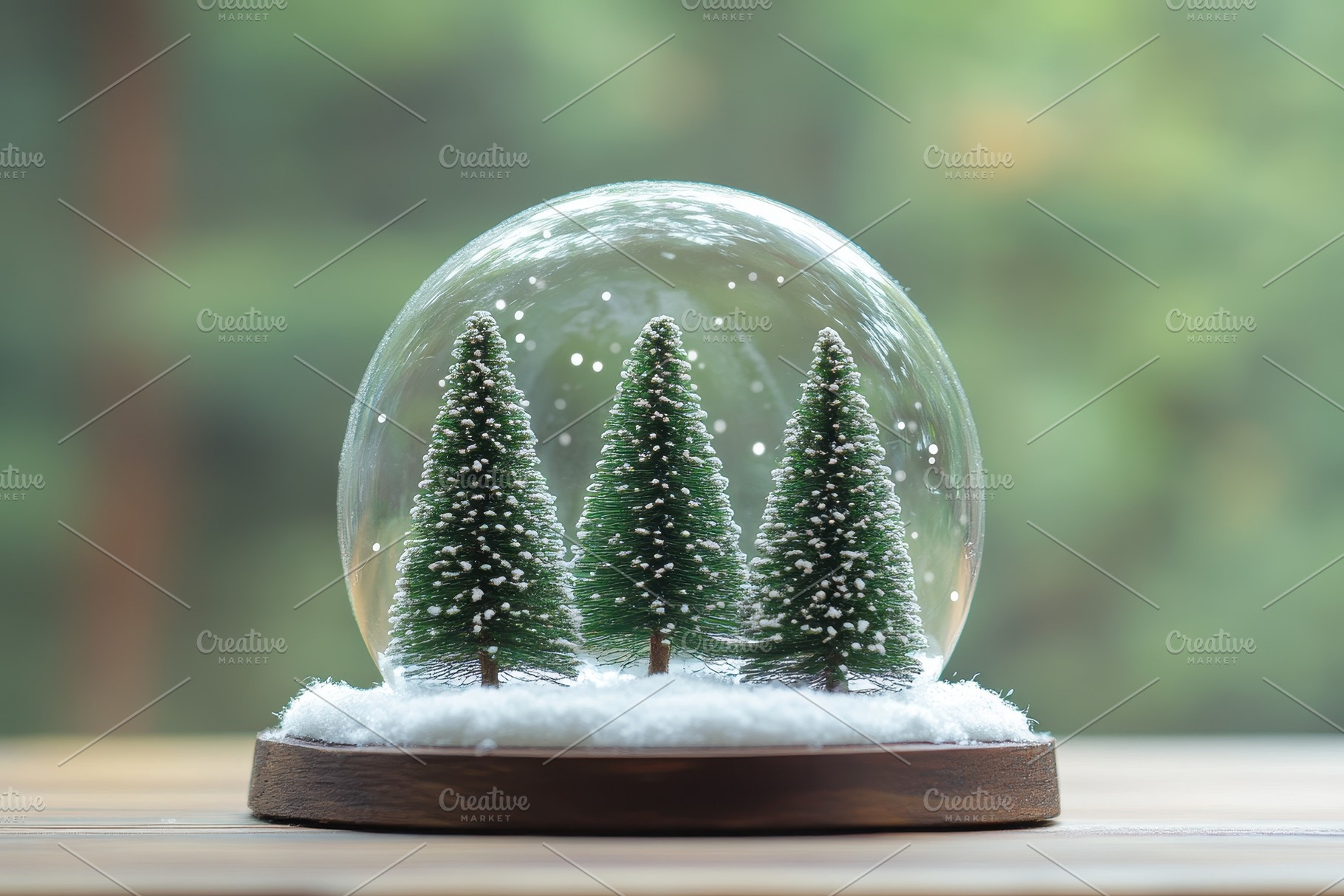 Captivating snow globe featuring, a Photo by Pavel_design