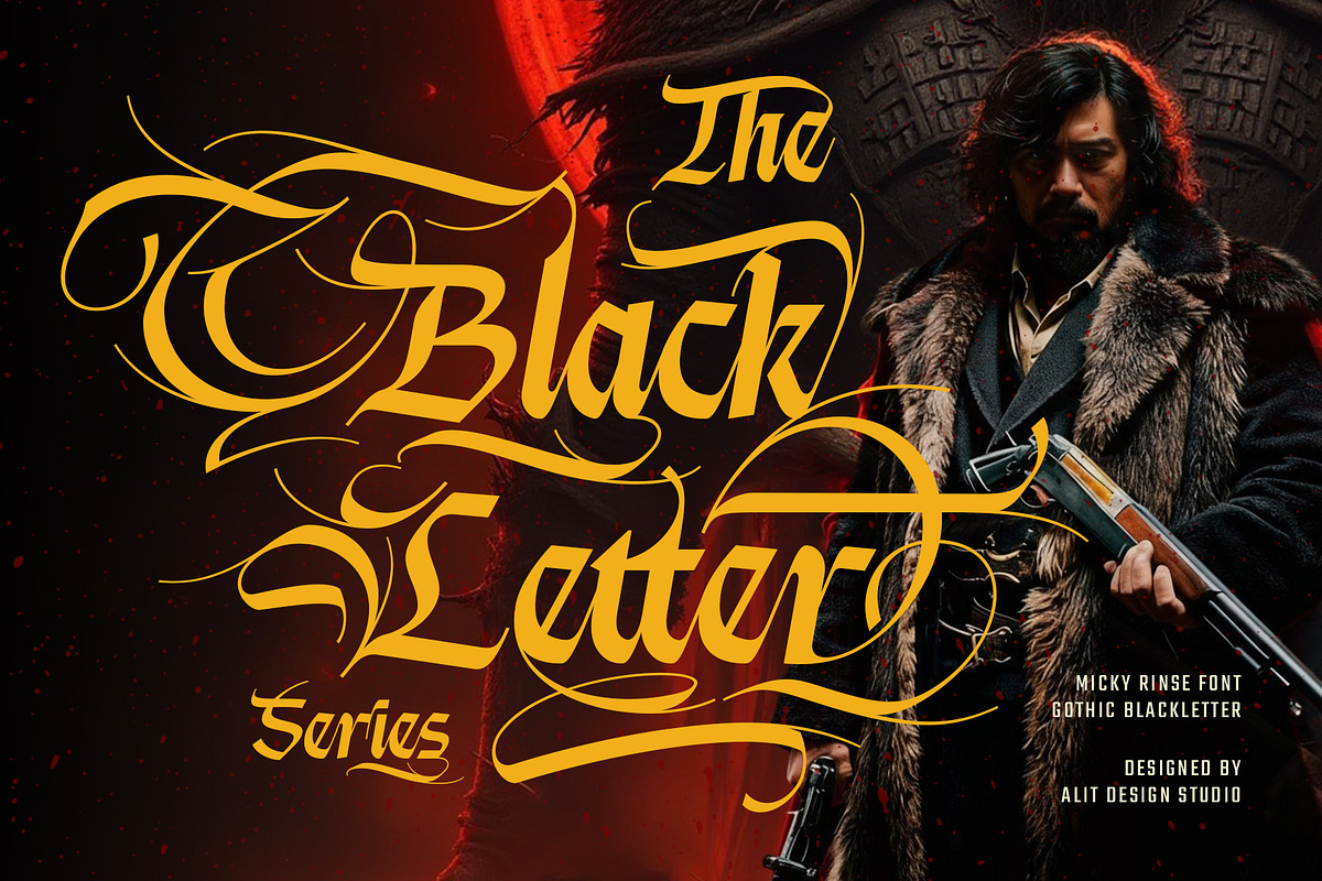 Micky Rinse Typeface, a Blackletter Font by alit design (Photo 5 of 20)