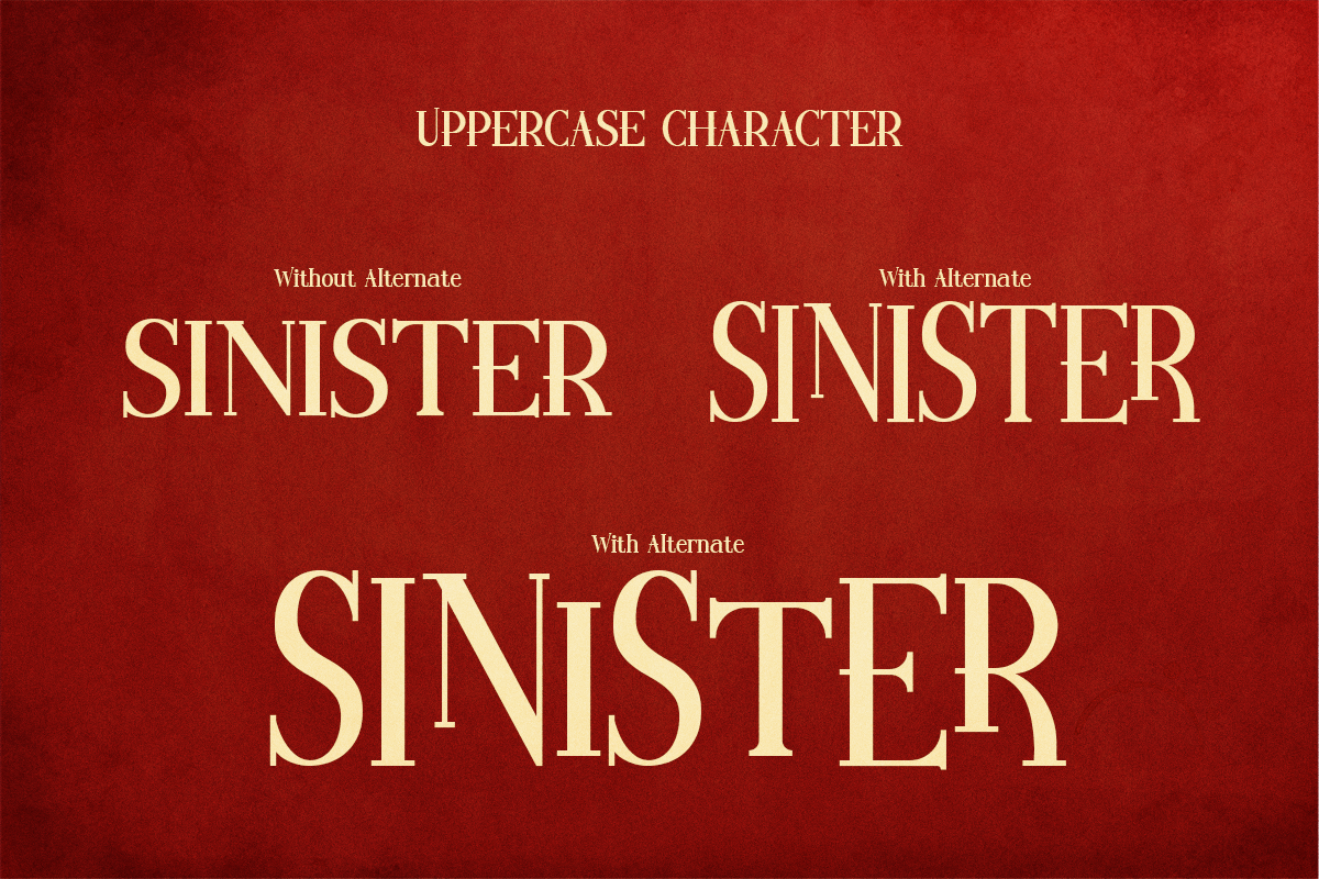 Sacred Terror – Horror Serif Display, a Serif Font by GrimLetter (Photo 5 of 12)