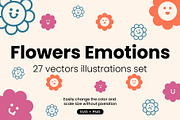 Flower Emotions – 27 Clipart Icons, an Emoji Icon by Berrychou Studio (Thumbnail 1 of 5)