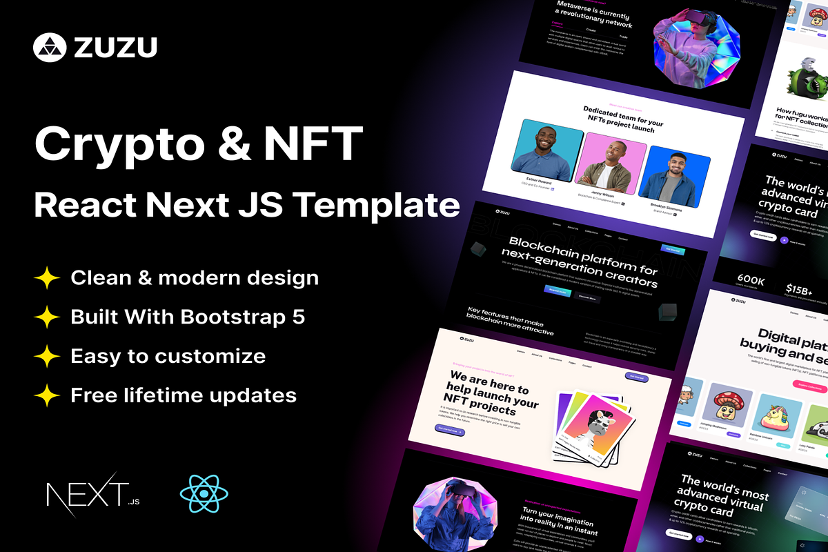 Zuzu - Landing Page Next Js Template, a React Template by Lumina_ui_ux202 (Photo 1 of 6)