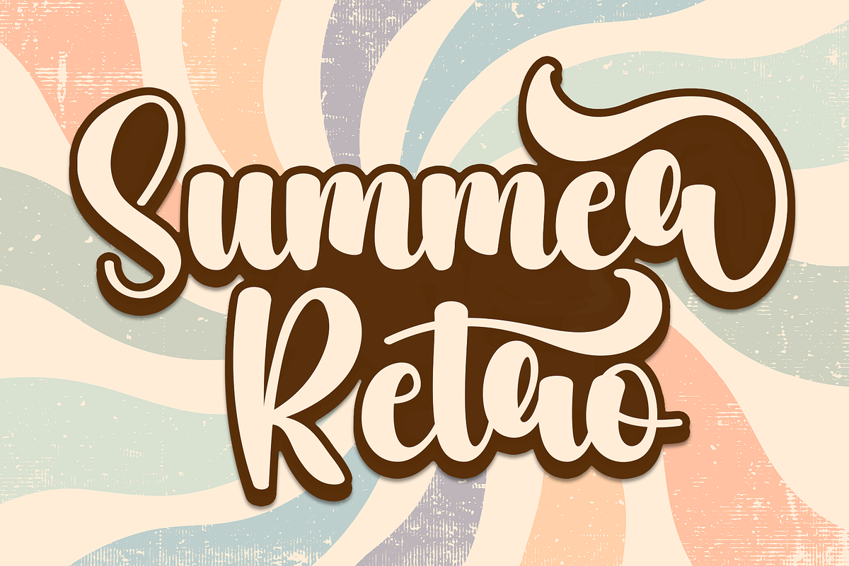Summer Retro | Script Font, a Handwritten Font by Scratchones (Photo 1 of 9)