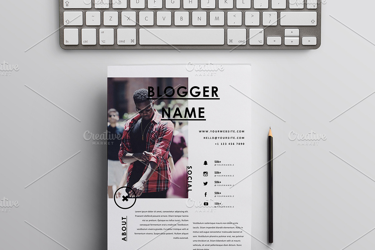 Media Kit Template | 2 Pages, a Resume Template by Blogger Kit Co. (Photo 2 of 4)