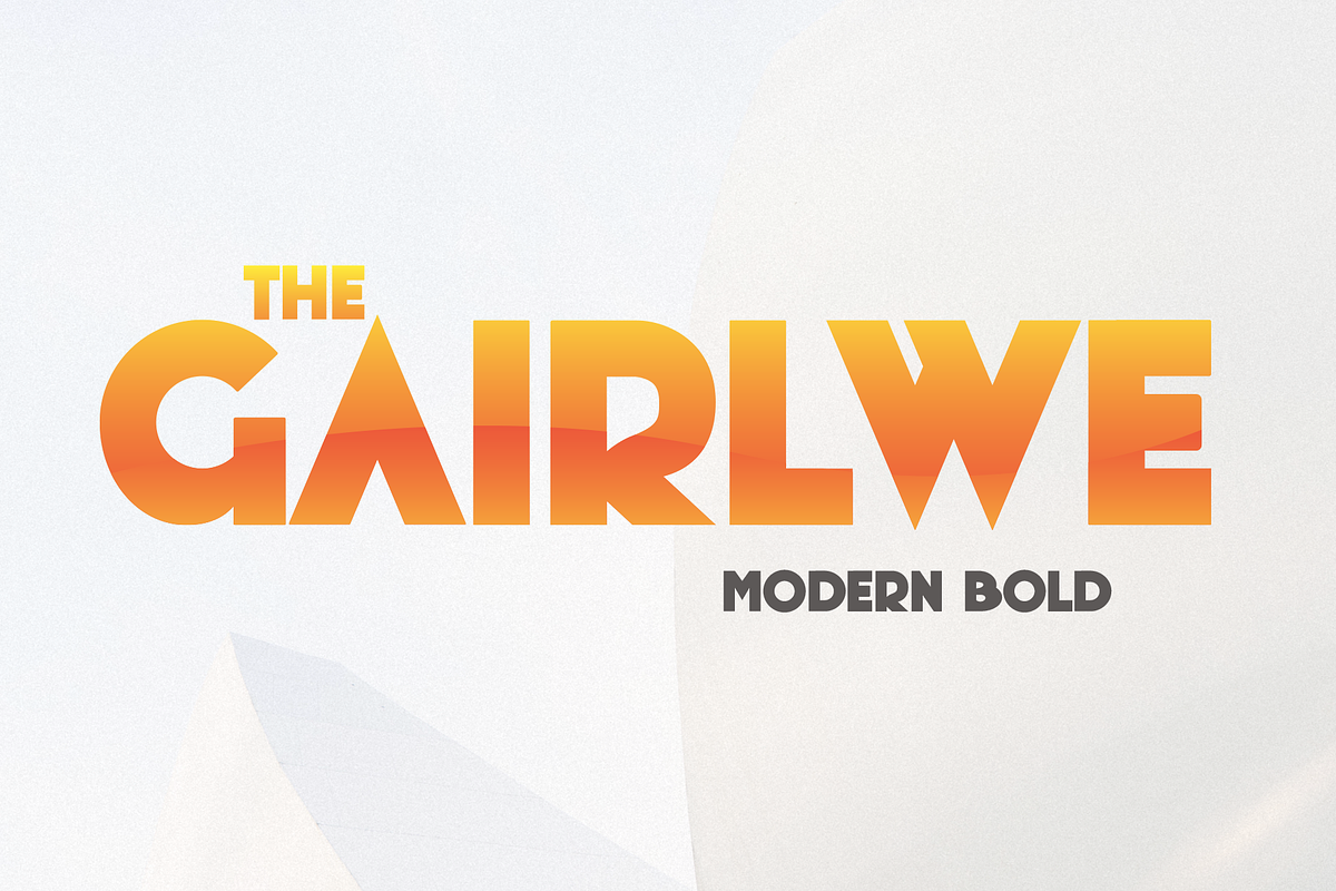Gairlwe - Bold Font, a Sans Serif Font by ivan_artnivora (Photo 1 of 3)