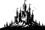 Medieval Castle Silhouette Bundle, an Illustration by Designs_River (Thumbnail 5 of 9)