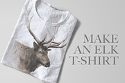 Elk Wildlife Illustration, an Animal Illustration by Digital Art Downloads (Thumbnail 3 of 5)