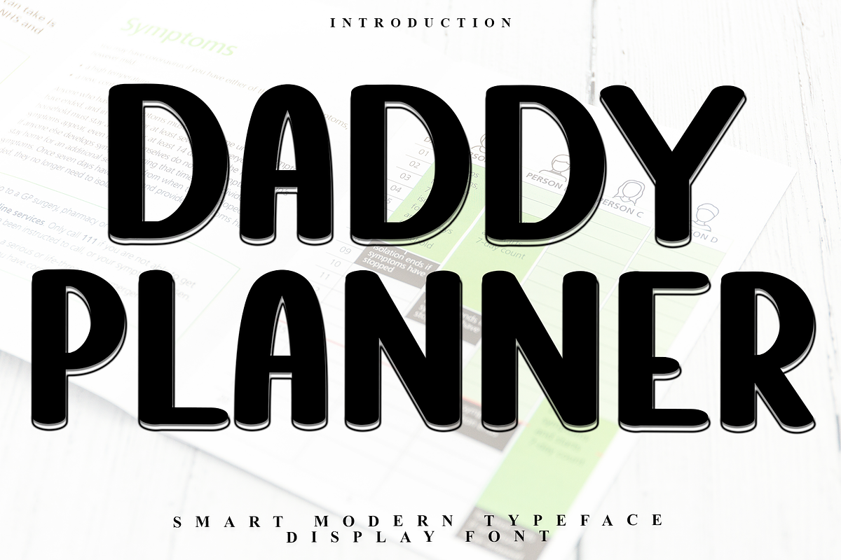 Daddy Planner, a Script Font by FreshTypeINK (Photo 1 of 8)