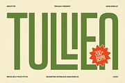 Tullien - Geometric Interlock Sans, a Font by Indotype Foundry (Thumbnail 1 of 10)
