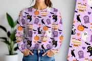 Halloween Gathering Seamless Pattern, a Pattern Graphic by Sharon Schwalbe (Thumbnail 2 of 6)