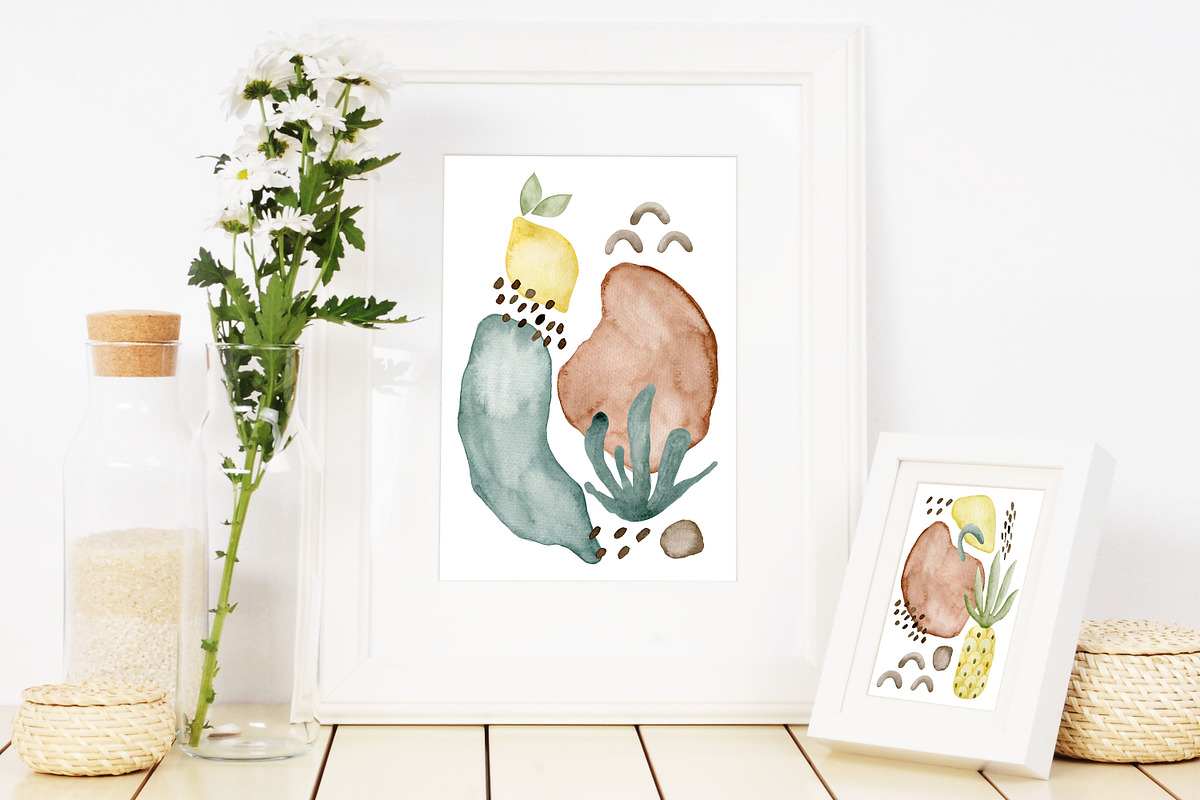 Watercolor Modern Summer Collection., a Decorative Illustration by Kira Konoshenko (Photo 4 of 17)