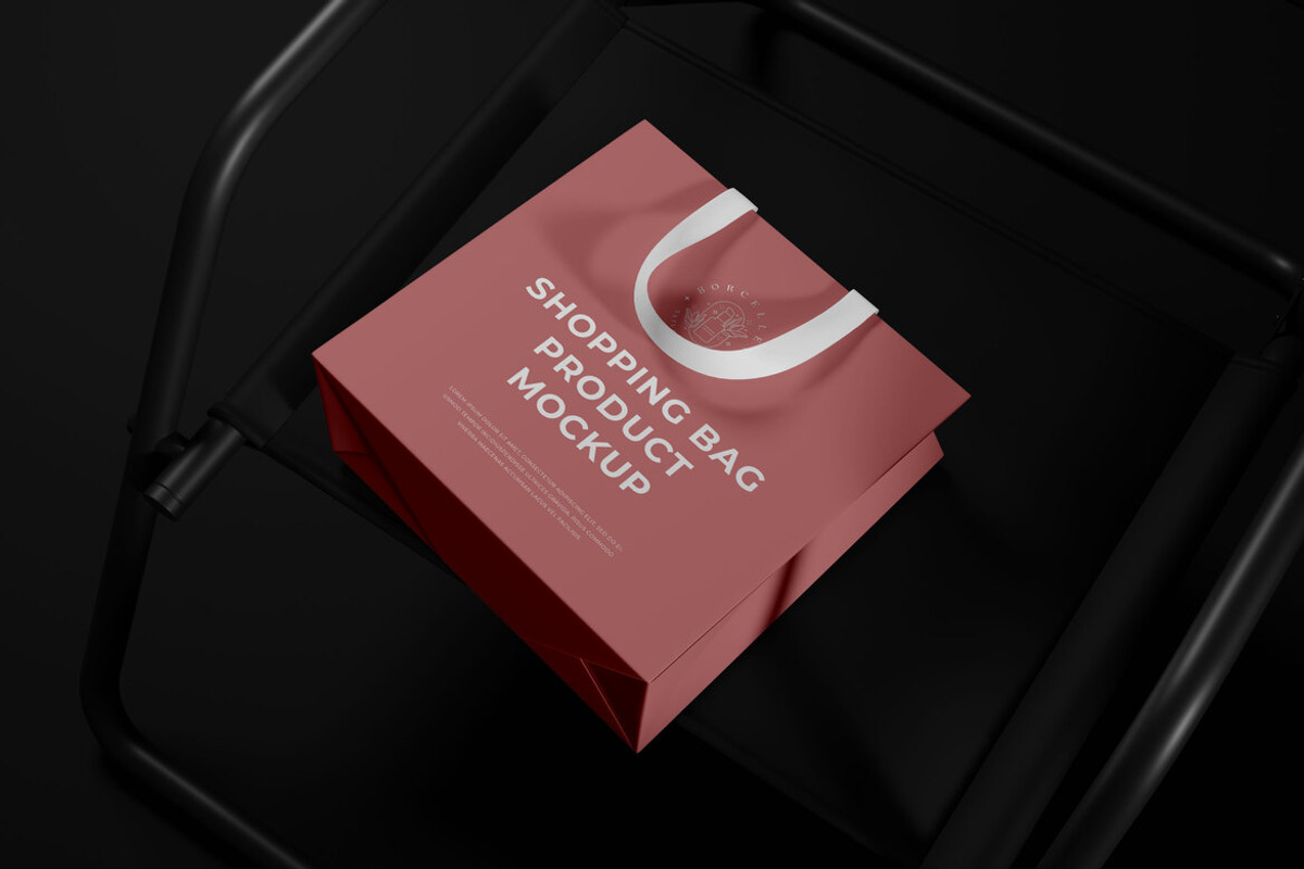 Paper Tote Bag - Mockup, a Merchandise Mockup by Bokuto (Photo 7 of 7)