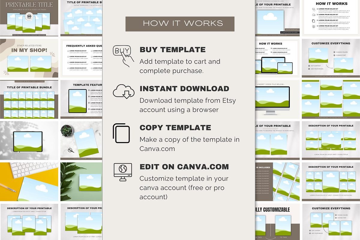 Etsy Listing Mockup | Canva Template, a Product Mockup by Designs by Darowan (Photo 8 of 12)