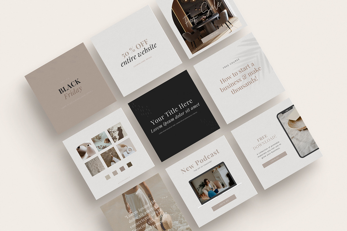 135 Social Media CANVA Template Pack, a Social Media Template by Gebers Marketing & Design (Photo 7 of 11)