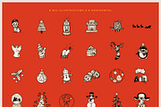 150 Hand Drawn Elements -Christmas-, a Decorative Illustration by Michael Rayback Design (Thumbnail 3 of 4)