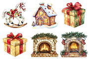 Christmas Stained Glass Clipart, a Seasonal Illustration by CitraGraphics (Thumbnail 7 of 8)