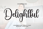 Delightful | Script Font, a Handwritten Font by Scratchones (Thumbnail 1 of 8)