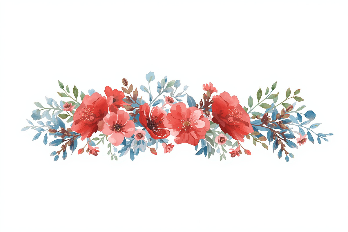 Spring Watercolor Flowers, an Illustration by jahid234 (Photo 2 of 15)