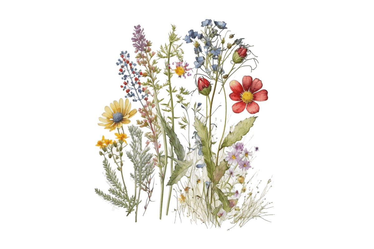 Watercolor Spring Flowers Background, an Object Graphic by Regulrcrative (Photo 4 of 7)
