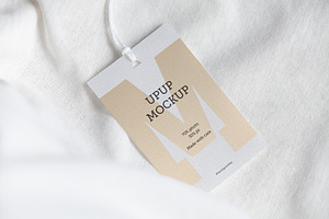 Clothes label tag blank white mockup