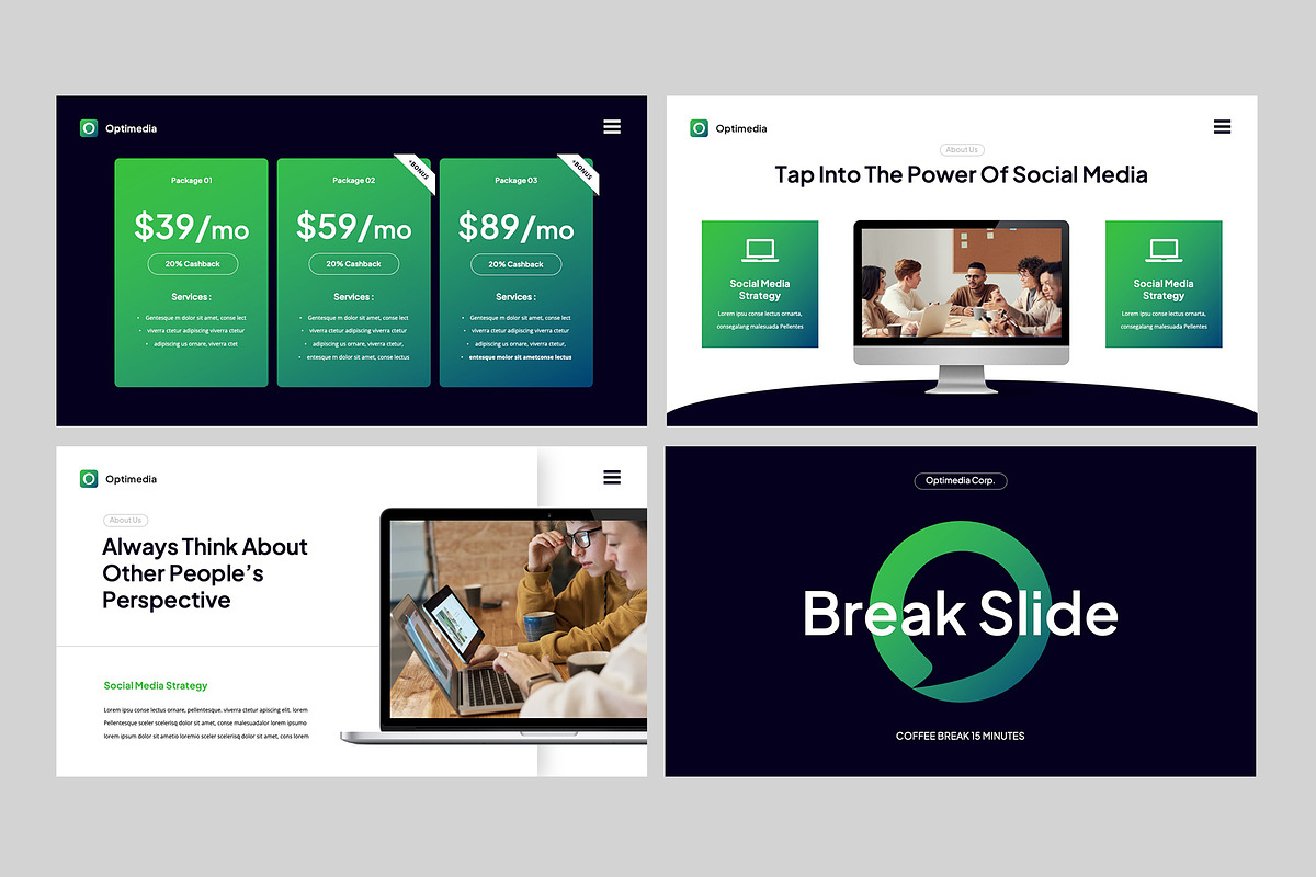 OPTIMEDIA - Powerpoint Template, a Presentation Template by rgbryand