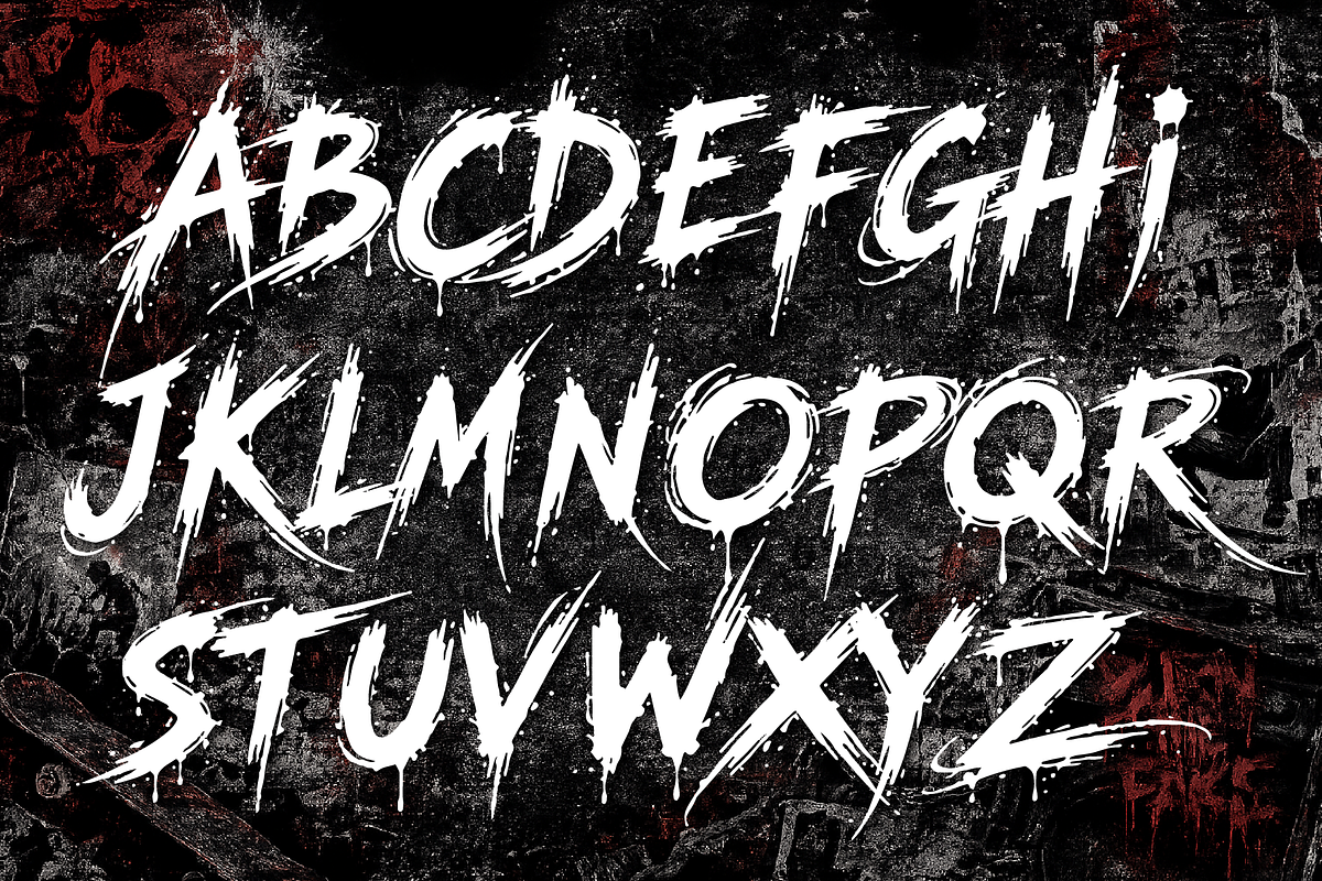 ShycoBlaze – Metal Skate Rock & Punk, a Handwritten Font by HypeWorksCo (Photo 11 of 13)