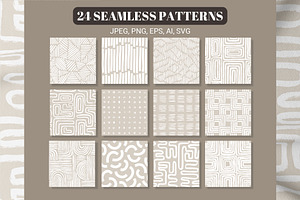 Organic Shapes Seamless Patterns