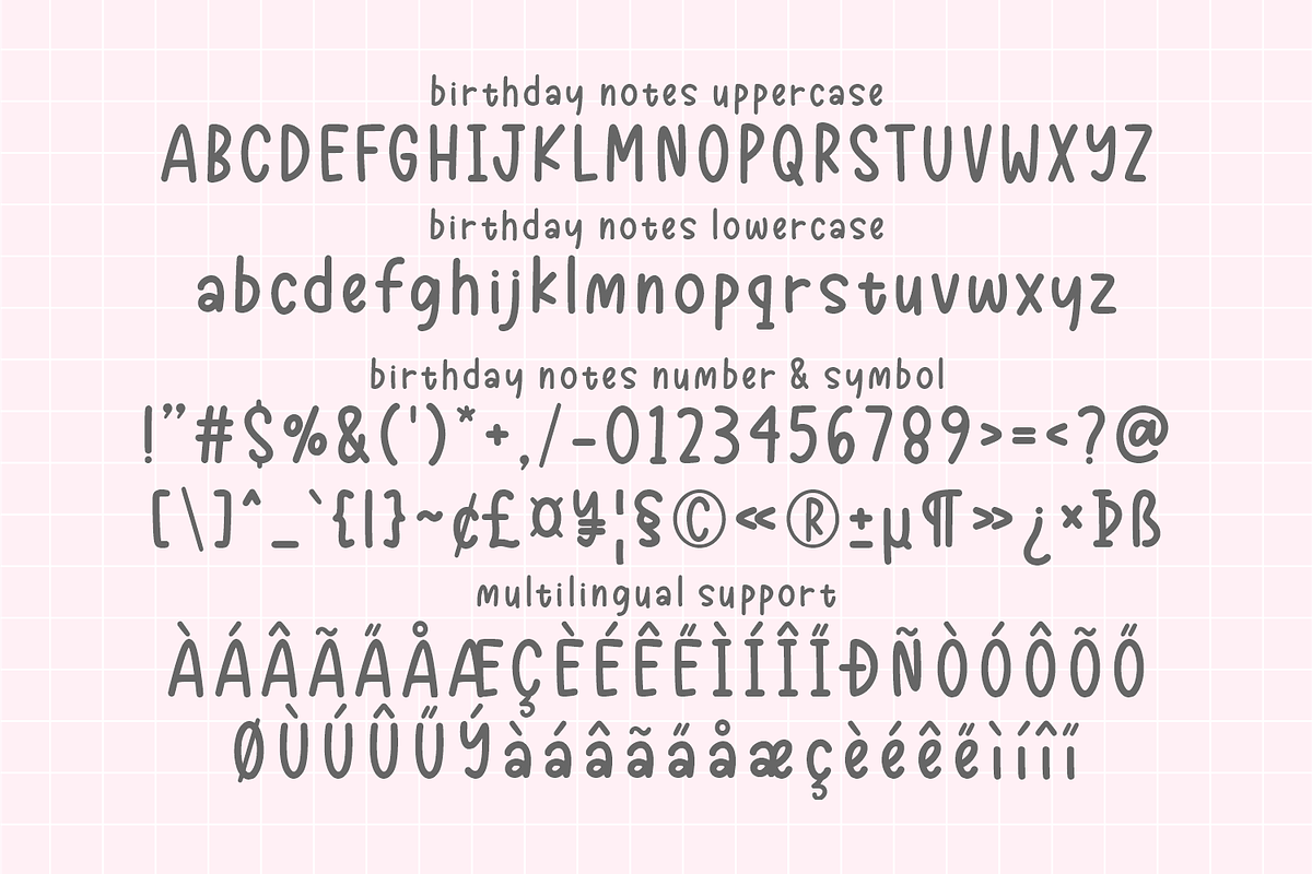 Birthday Notes - Playful Font, a Handwritten Font by Keithzo (Photo 5 of 5)