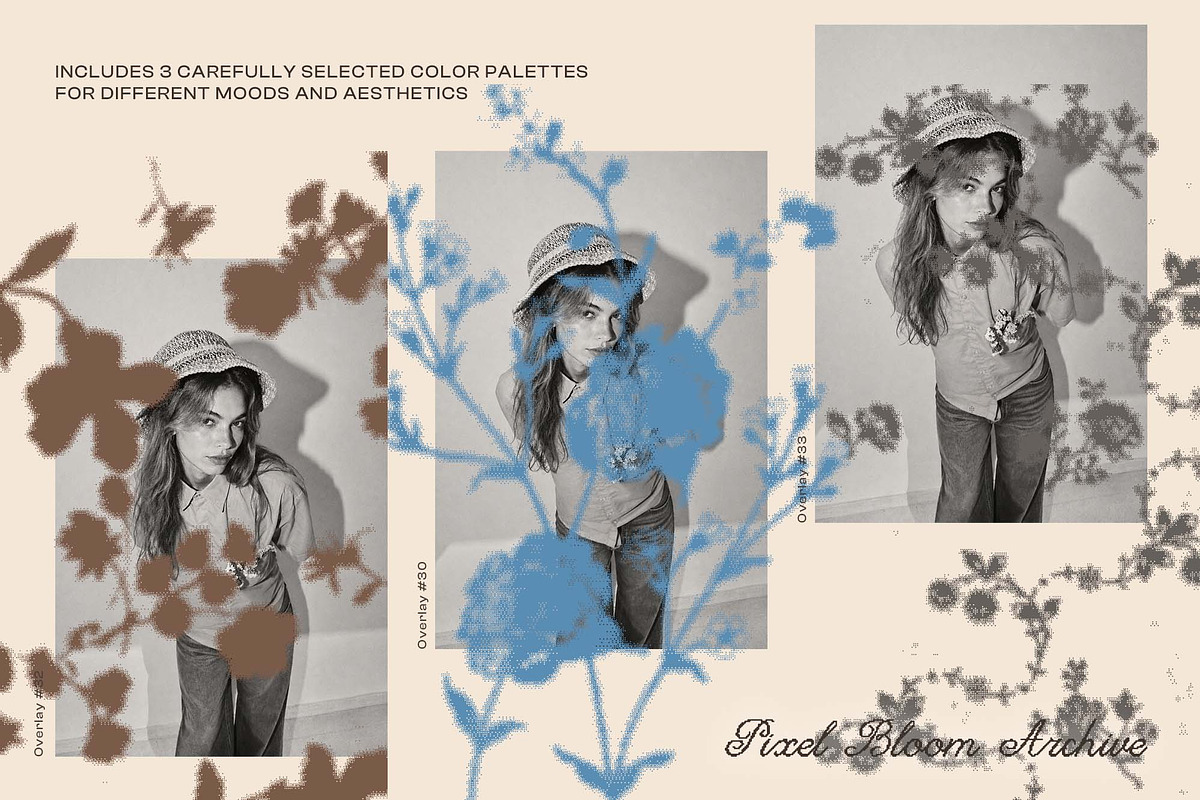 Pixel Bloom Archive Floral Overlays, a Texture Graphic by DigARTbyHavroshka (Photo 7 of 10)