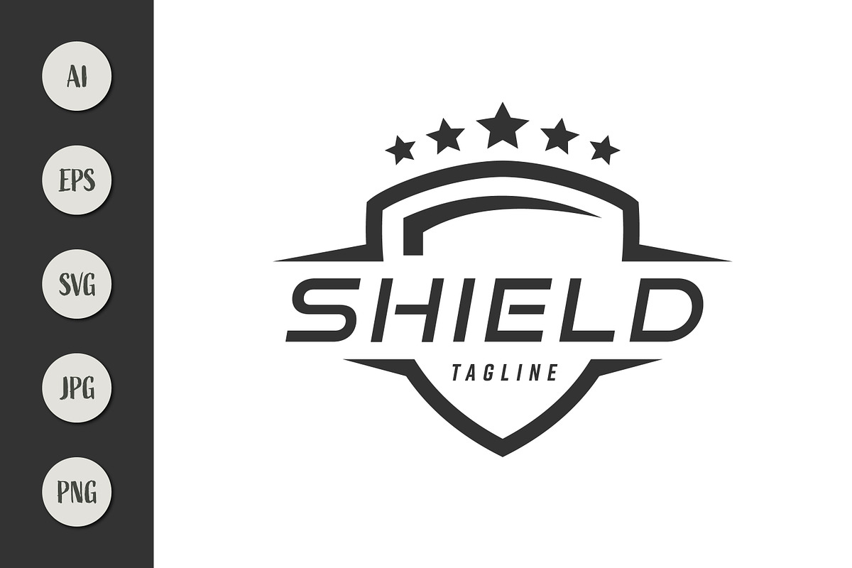 Shield Logo Design with Stars, a Branding & Logo Template by Saba Vector (Photo 2 of 3)