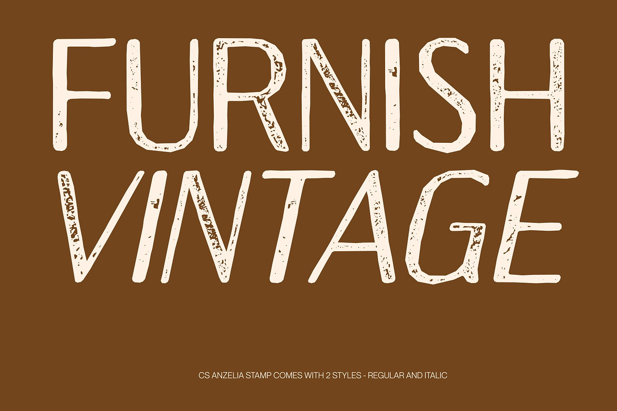 CS Anzelia Stamp, a Sans Serif Font by Craft Supply Co. (Photo 2 of 8)