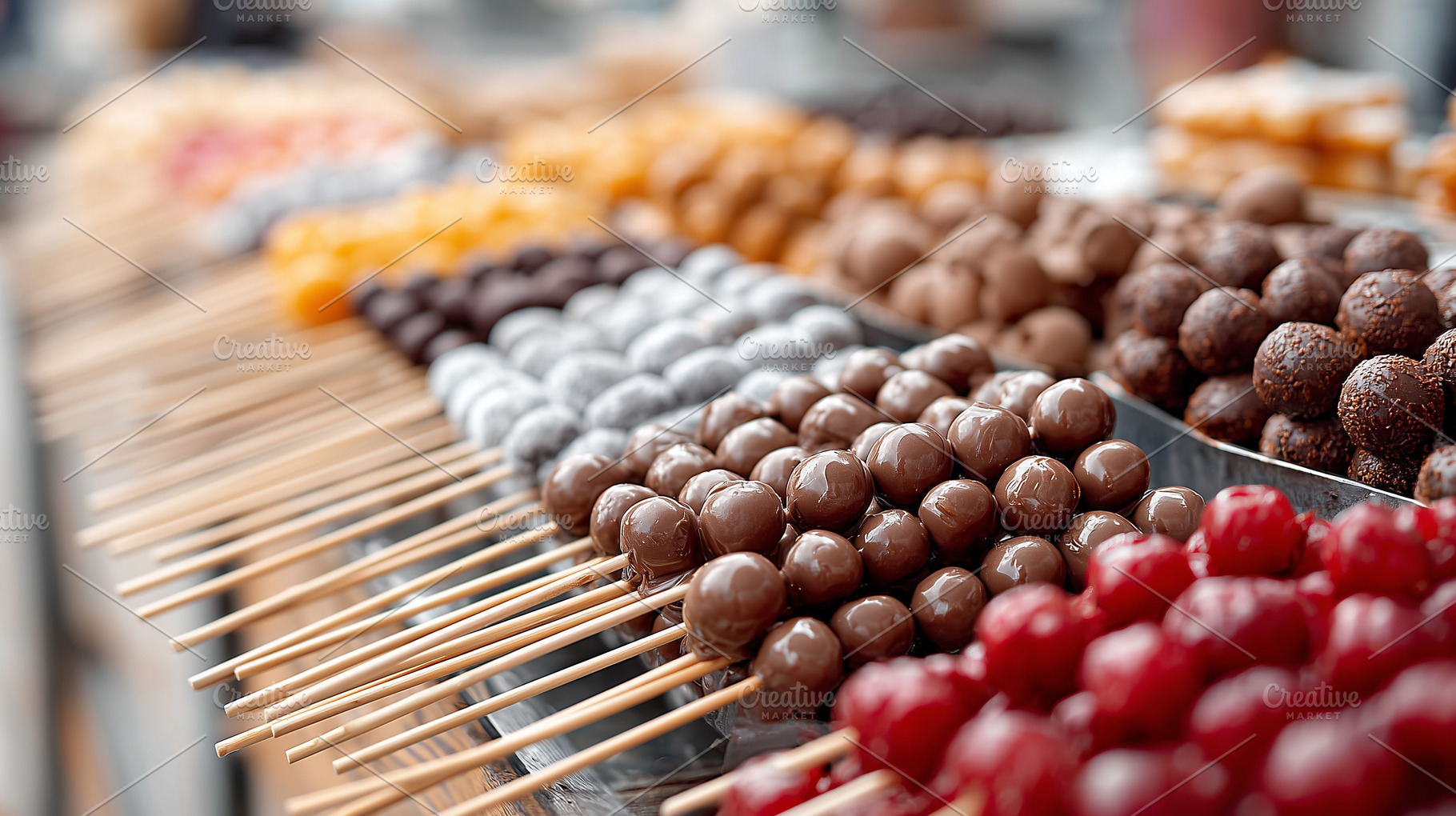 Assorted colorful chocolate candies, a Food & Drink Photo by MistyDay
