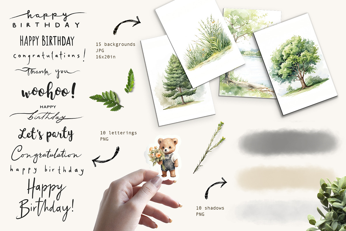 Woodland Birthday Celebration, an Animal Illustration by ApetekMarket (Photo 11 of 15)