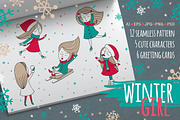 Character winter girl, an Illustration by EvgeniaV (Thumbnail 1 of 4)
