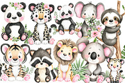 Watercolor Tropical Animals Clipart, an Illustration by Designworld (Thumbnail 2 of 5)