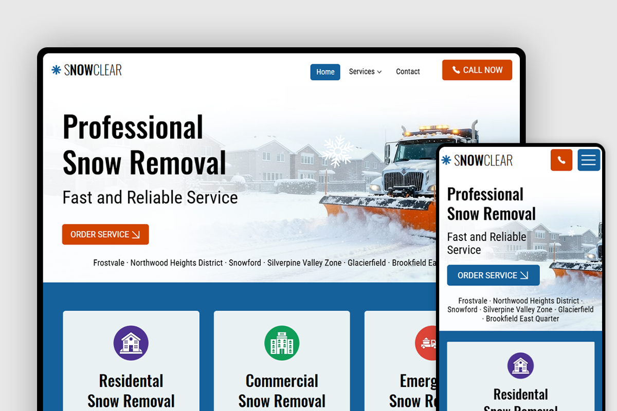 Snow Removal Wix Studio Website preview 4