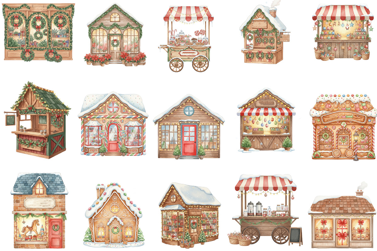 Christmas Store Sublimation Clipart, an Illustration by Designking (Photo 2 of 5)