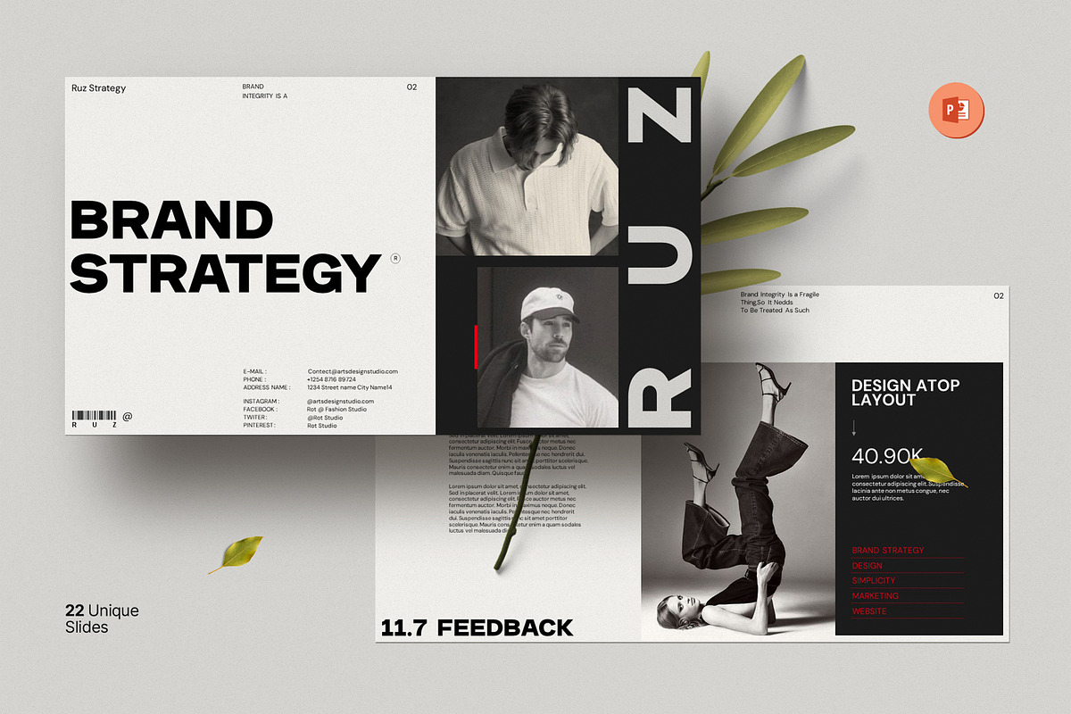 Brand Strategy Presentation, a Presentation Template by Dream-Lab (Photo 1 of 9)