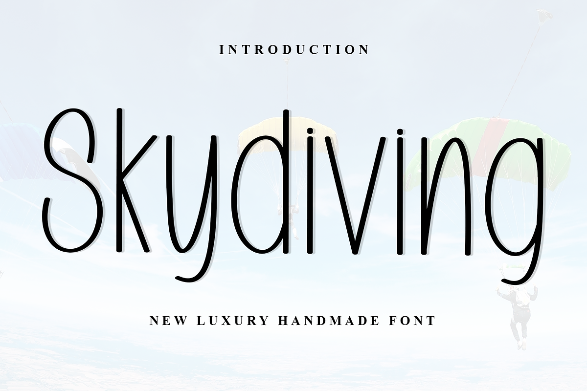 Skydiving, a Sans Serif Font by FreshTypeINK (Photo 1 of 8)