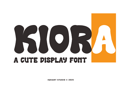 Kiora - Cute Font, a Sans Serif Font by Iqsiart Studio