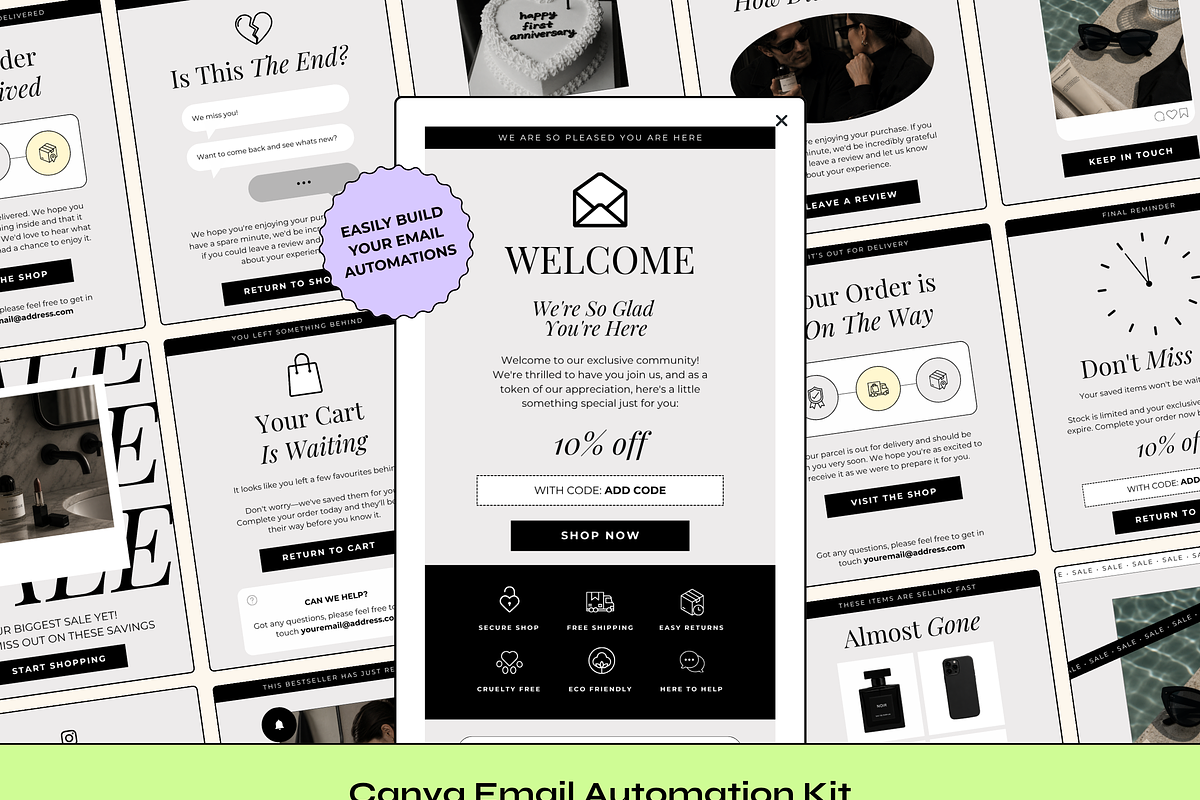 Canva Email Automation Templates, an Email Template by The Pixel Palace (Photo 4 of 10)
