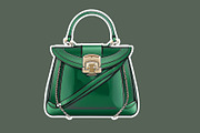 Luxury Handbags Clipart Deep Green, an Object Illustration by Une Affaire de Filles (Thumbnail 5 of 5)