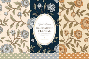 Rosemere Floral Pattern Bundle, a Pattern Graphic by Eclectic Anthology