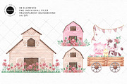 Baby Farm Animals Watercolor Clipart, an Illustration by Gau Silva Studio (Thumbnail 3 of 6)