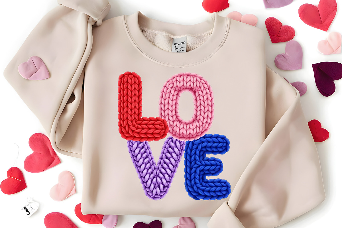 Faux Yarn Love Valentine Png, an Illustration by Canvas Craft (Photo 3 of 7)