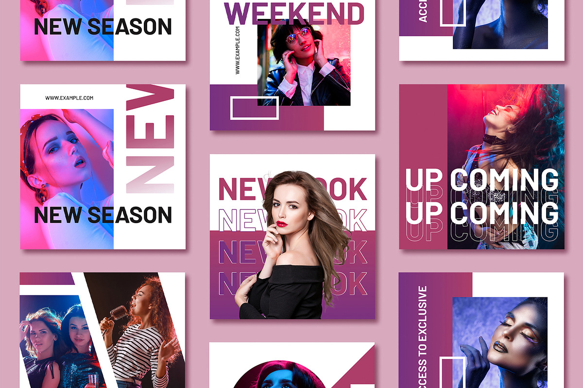Fashion Neon Social Media Post, a Social Media Template by ContestDesign (Photo 1 of 5)