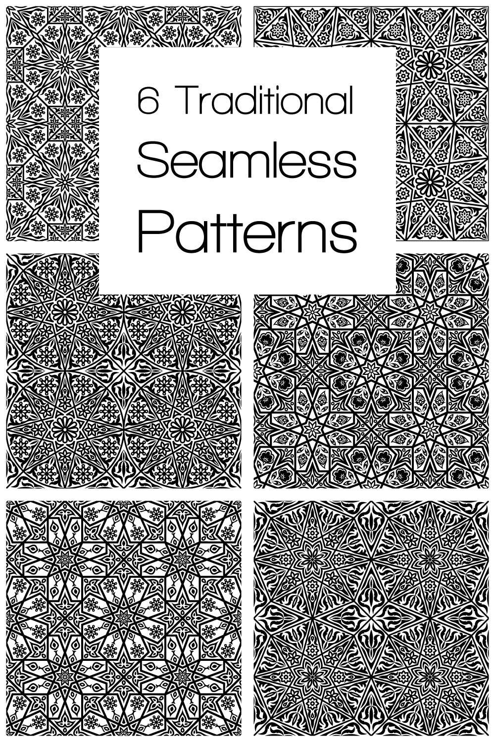 Set of traditional seamless patterns, a Pattern Graphic by Absent A